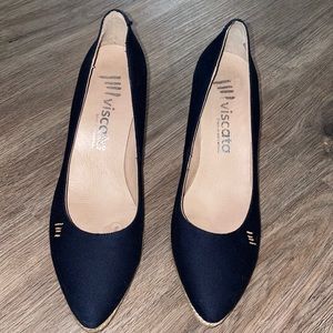 Viscata Roses Espadrille Canvas Wedges, size 39